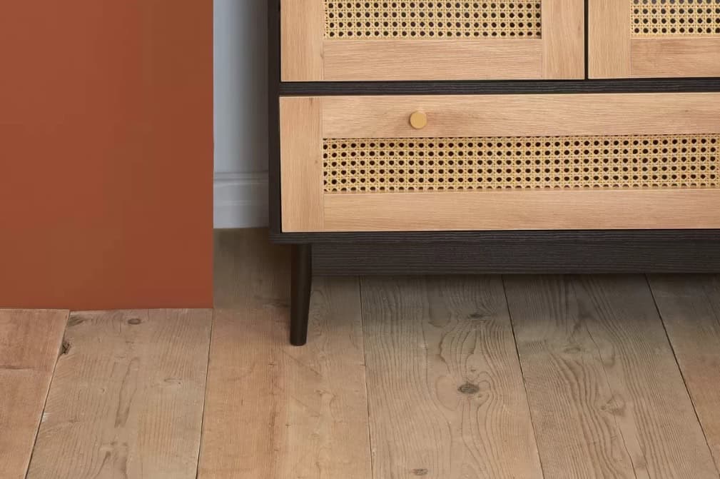 Croxley 2 Door 1 Drawer Rattan Wardrobe - Black - Image 3