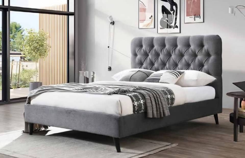 Penelope 3ft Bedframe - Dark Grey | Buy Online | Beds.ie