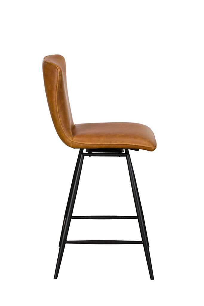 Ella Counter Chair (Pair) - Tan PU - Image 3