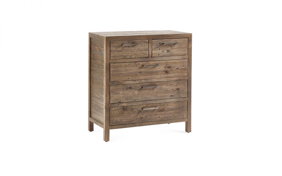 Heron 3+2 Chest of Drawers - Reclaimed Pine - Image 2
