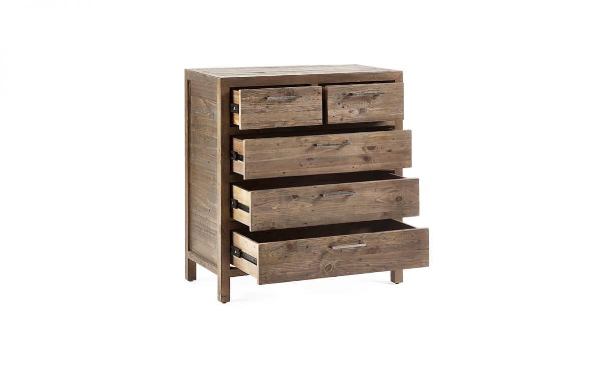 Heron 3+2 Chest of Drawers - Reclaimed Pine - Image 3