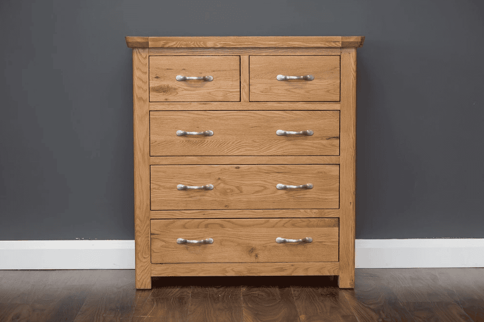 Honey B Manhattan 5 Drawer Chest - Oak | Buy Online | Beds.ie