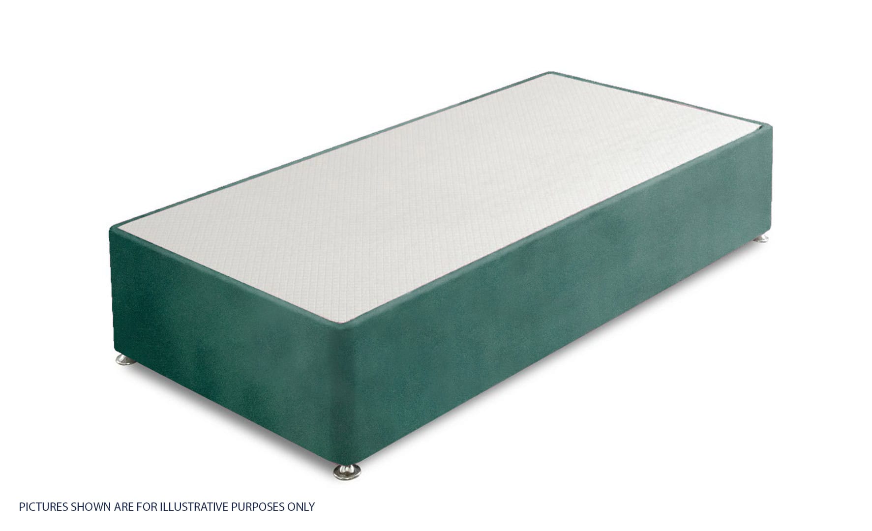 Apollo 2ft6 Velvet Turquoise Divan Base | Buy Online | Beds.ie