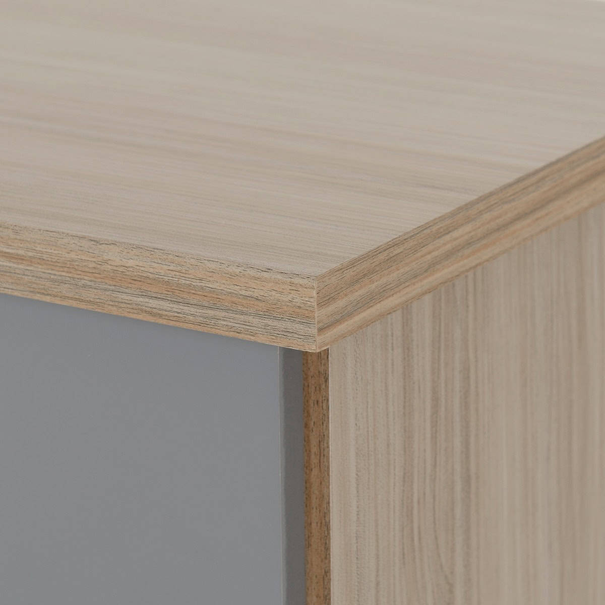 Nevada 3 Drawer Chest - Grey Gloss & Oak - Image 5