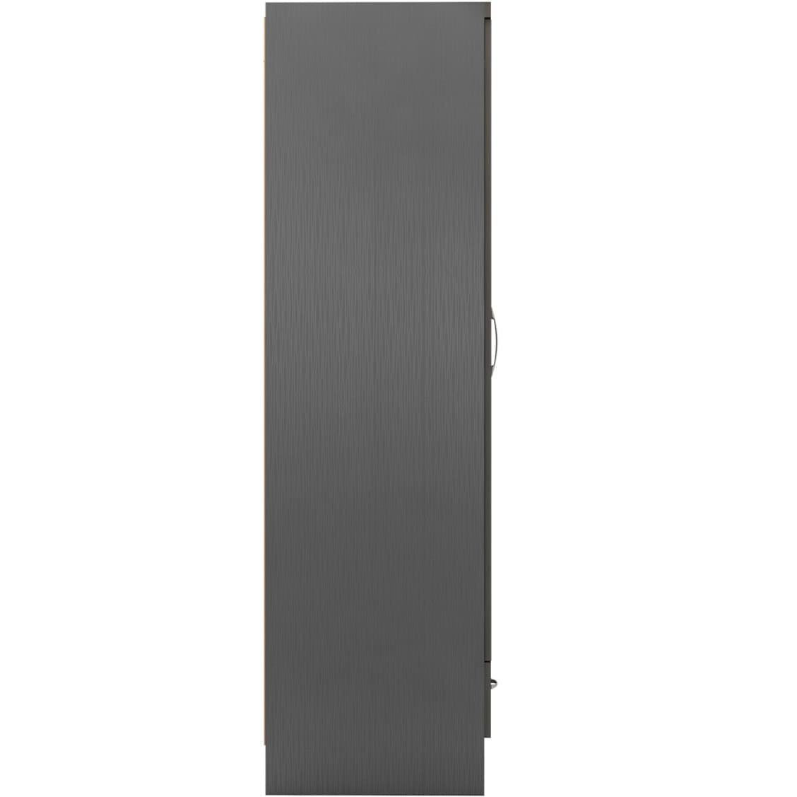 Nevada 2 Door 1 Drawer Wardrobe - Grey 3D Effect - Image 5