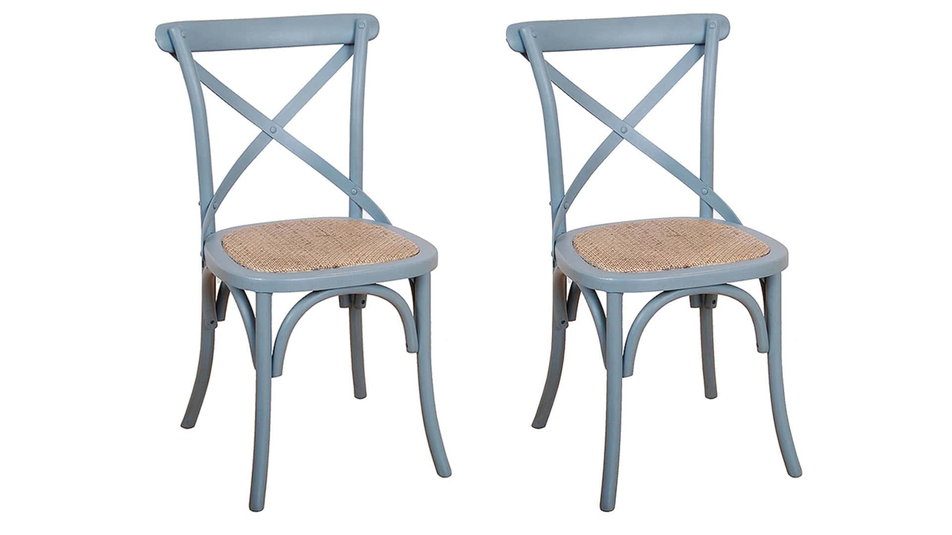 Crossback Chair - Grey (Set of 2) | Buy Online | Beds.ie