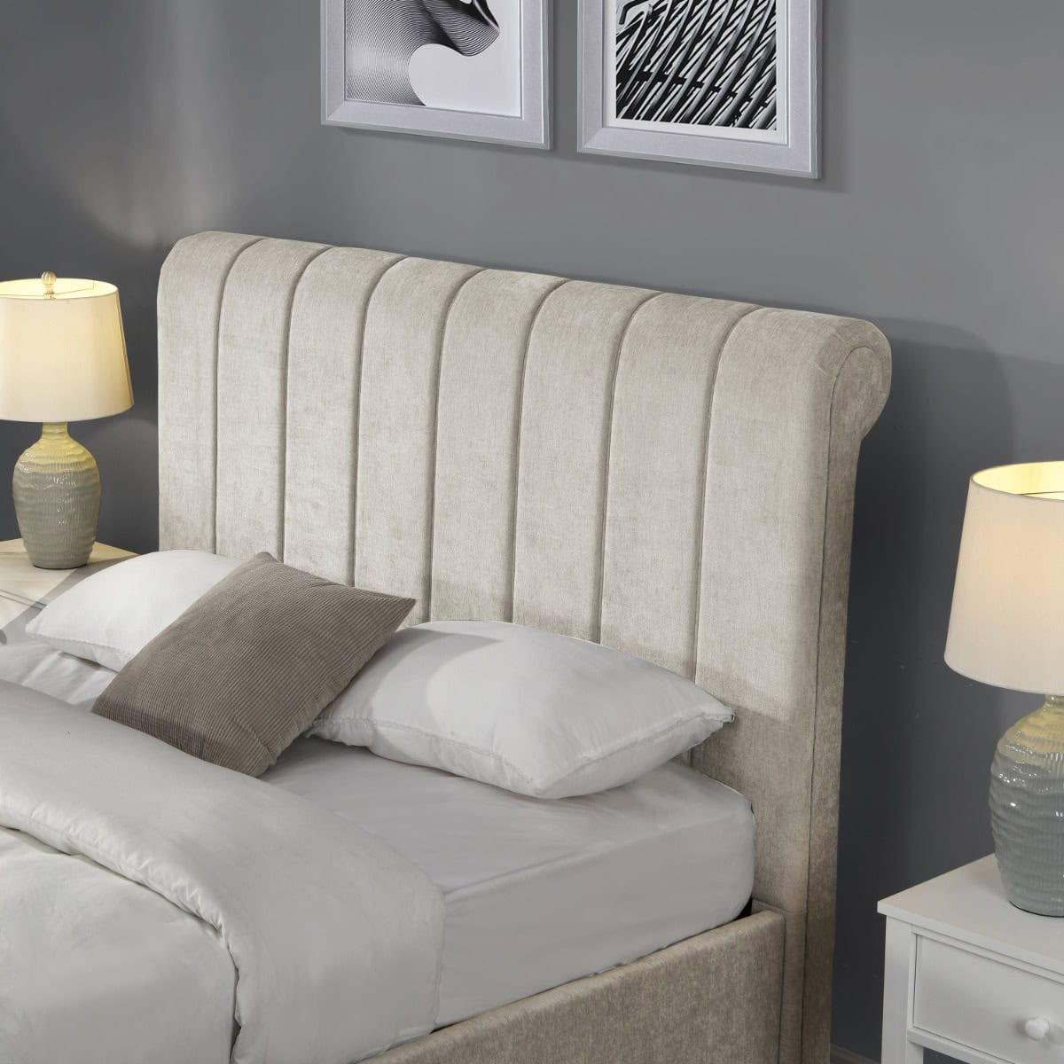 Carlow 4ft6 Ottoman Bedframe - Beige - Image 3