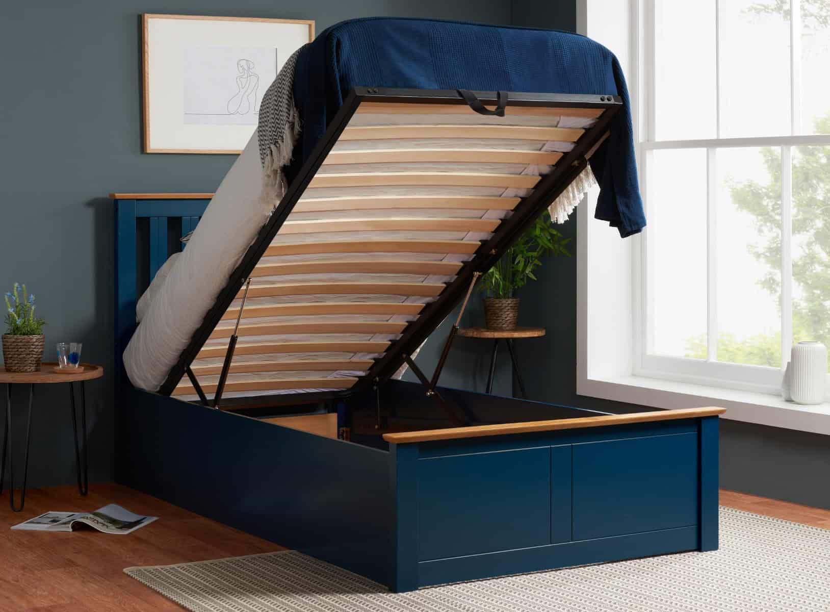 3ft Phoenix Ottoman - Navy | Buy Online | Beds.ie