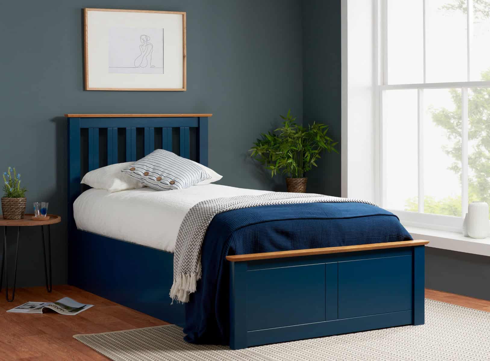 3ft Phoenix Ottoman - Navy - Image 2