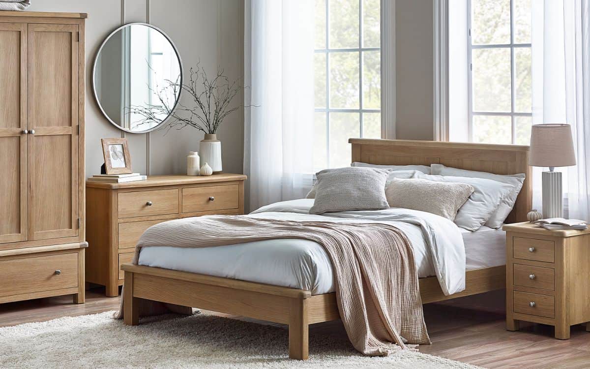 Memmingen 4ft6 Bedframe - Limed Oak | Buy Online | Beds.ie