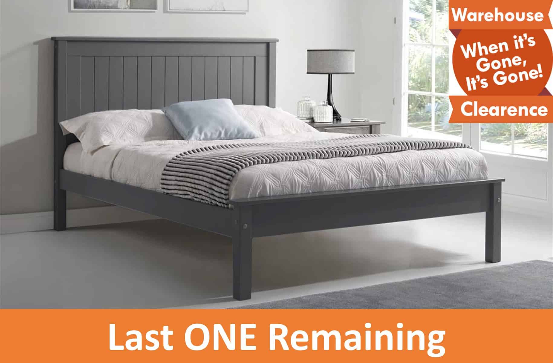 Limelight Taurus Low End 4ft6 Bedframe - Dark Grey - Image 6