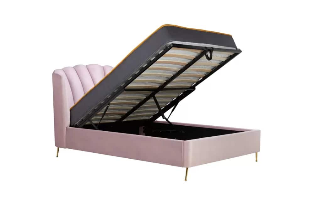 5ft Lottie Ottoman Bedframe - Pink - Image 6