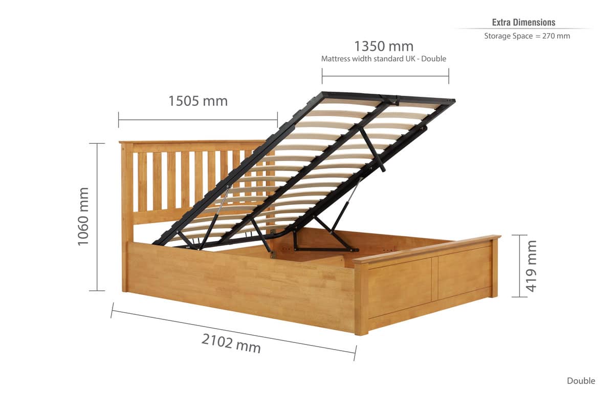 4ft6 Phoenix Ottoman - Oak - Image 10