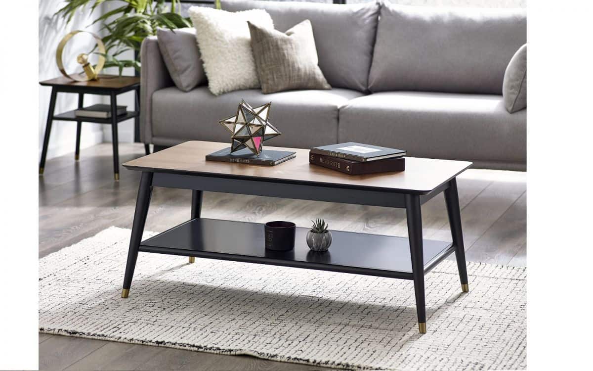 Fiona Coffee Table - Walnut & Black | Buy Online | Beds.ie
