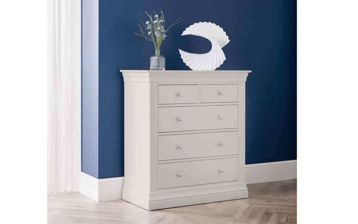 Rochelle 3+2 Drawer Chest - Light Grey | Buy Online | Beds.ie