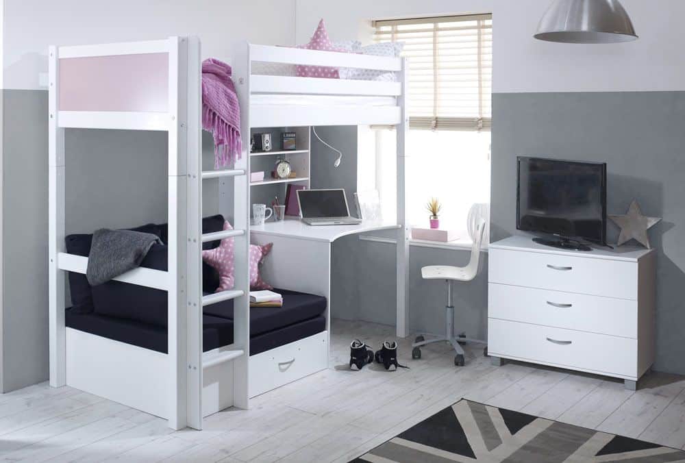 Thuka Nordic Highsleeper 3 - White with Black Cushion - Image 2