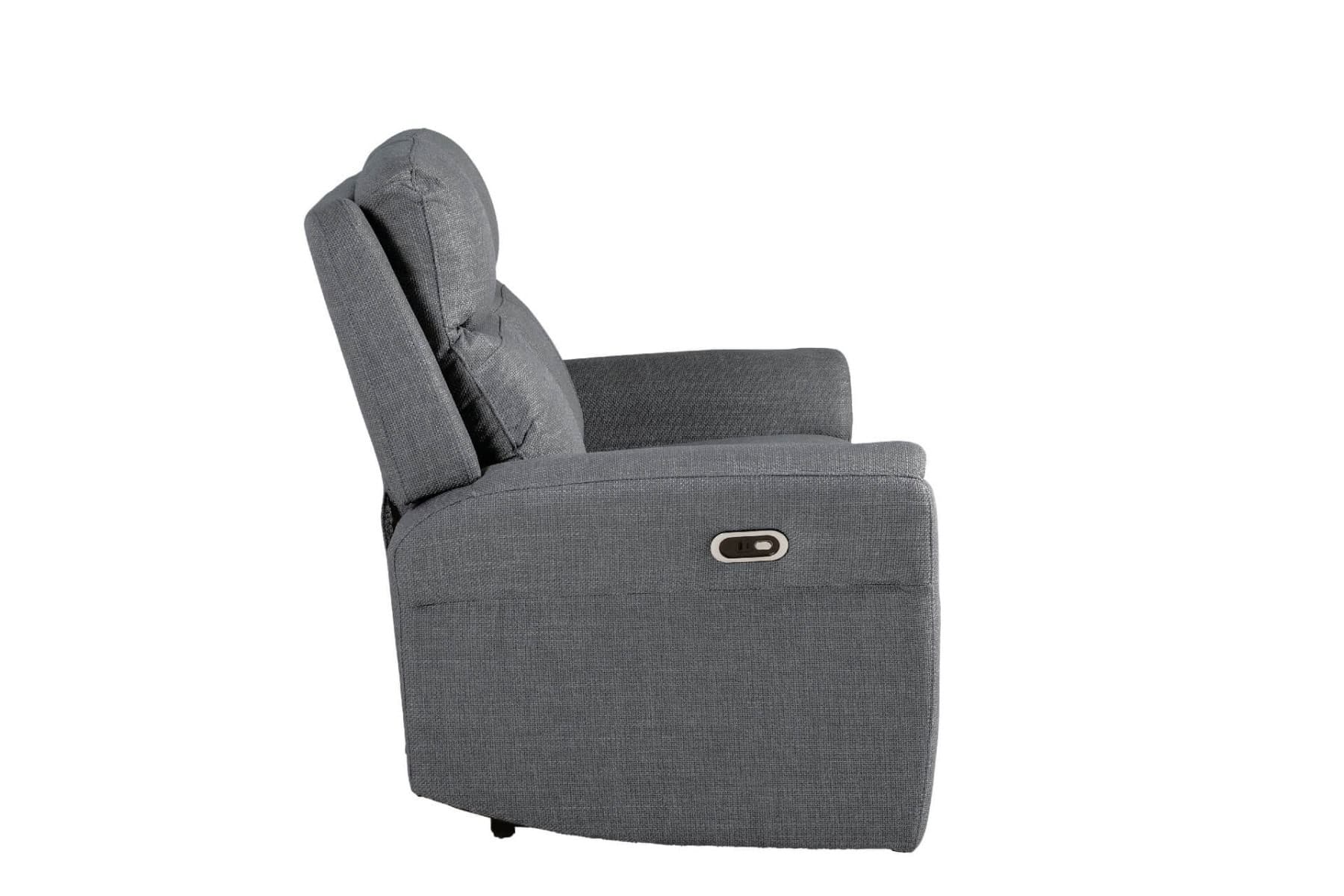 Russo 2 Seater Electric Recliner - Charcoal - Image 5