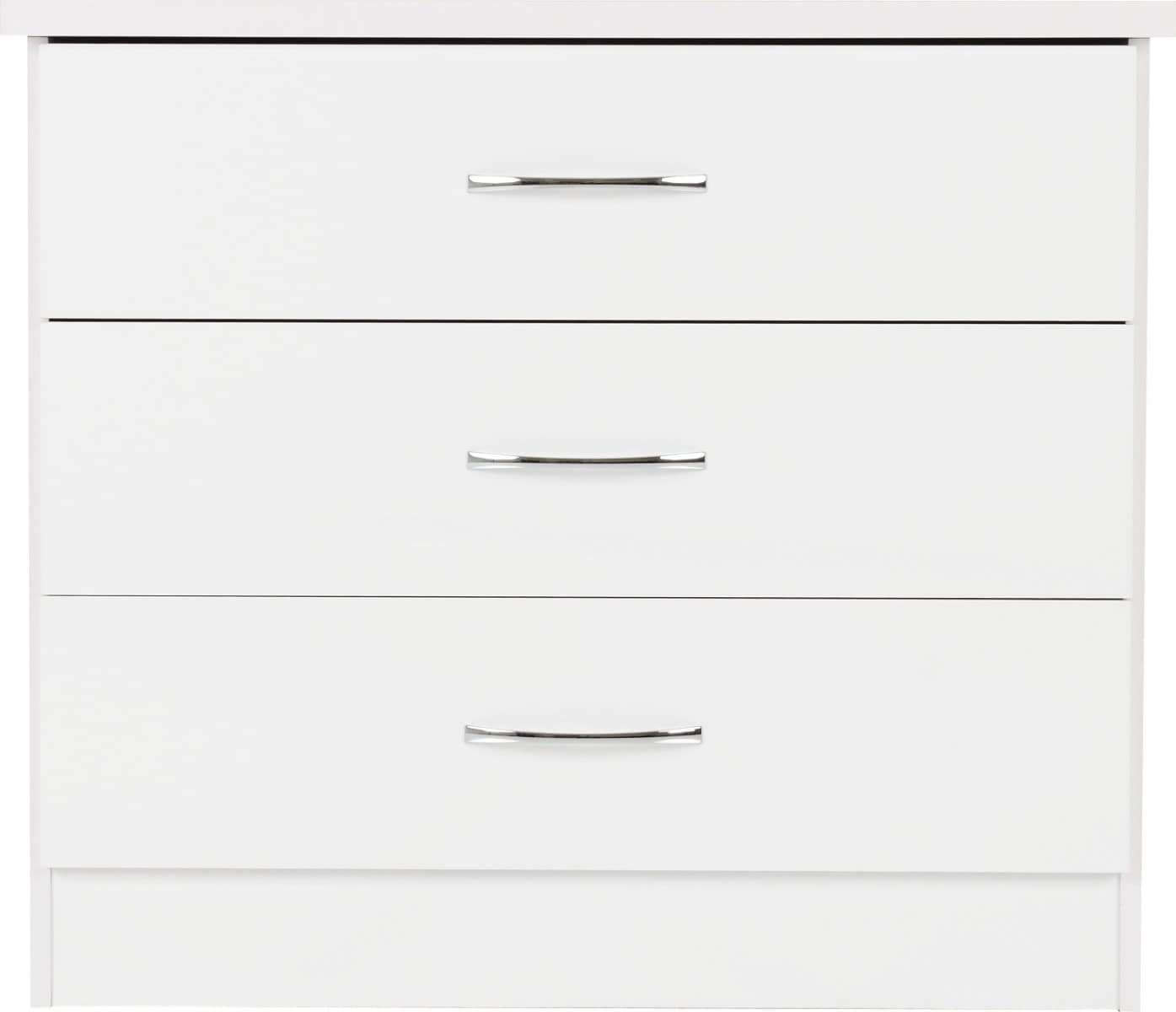Nevada 3 Drawer Chest - White Gloss - Image 3