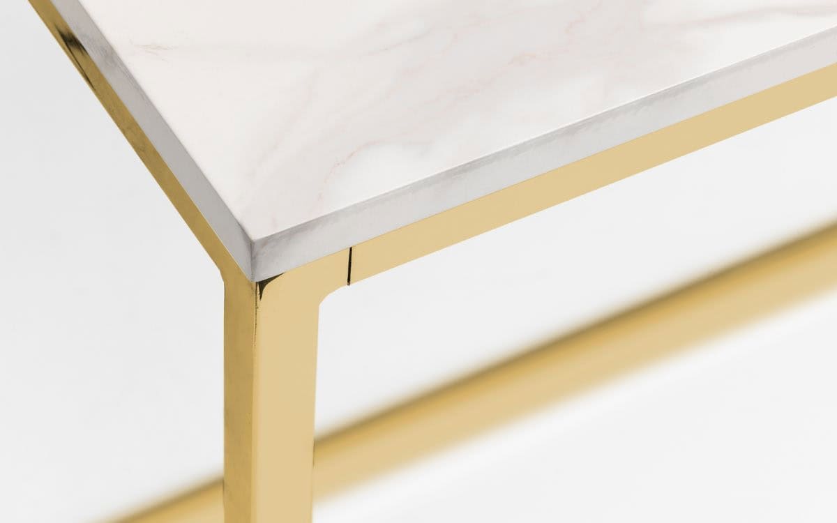 Karra Dining Table - Marble & Gold - Image 3