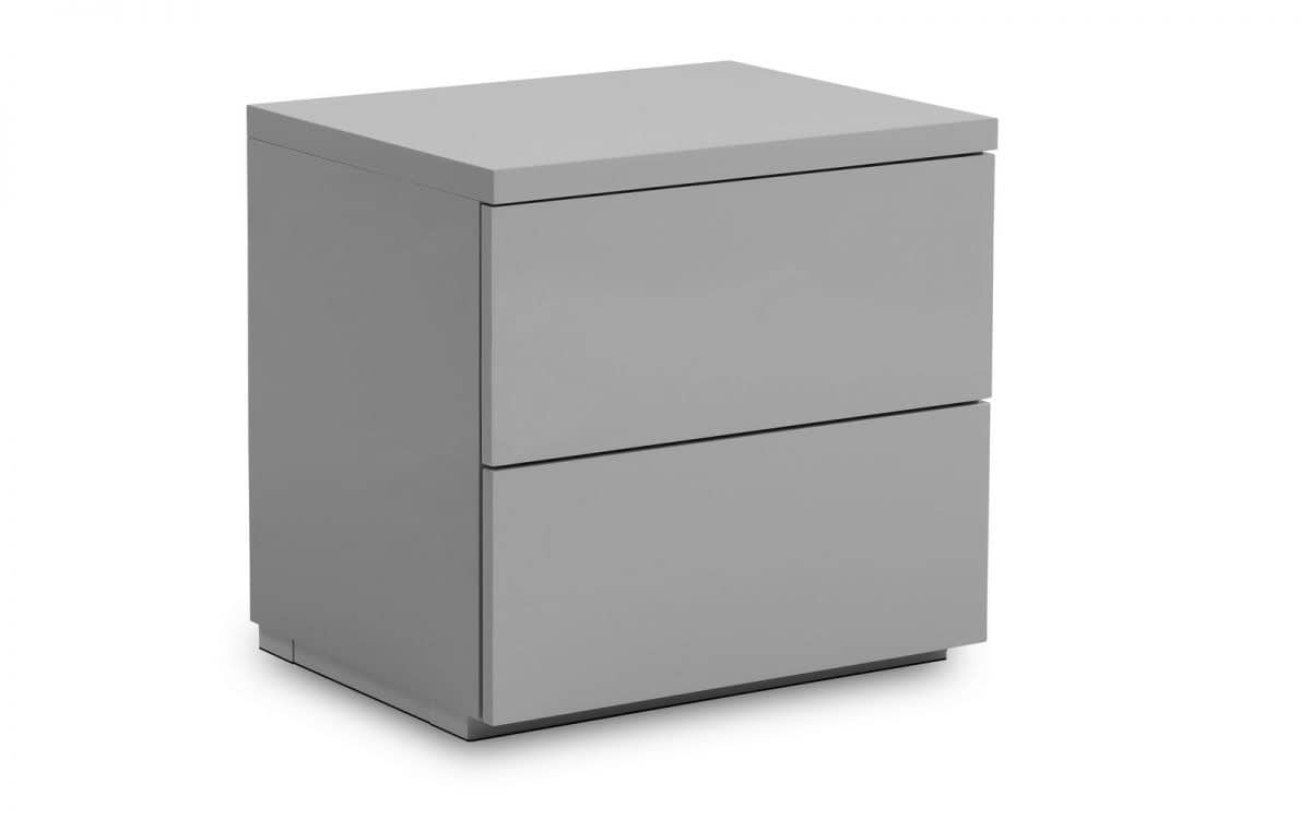 Siri Bedside - Grey High Gloss | Buy Online | Beds.ie