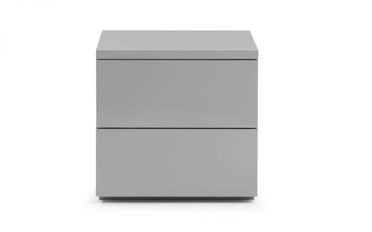Siri Bedside - Grey High Gloss - Image 2
