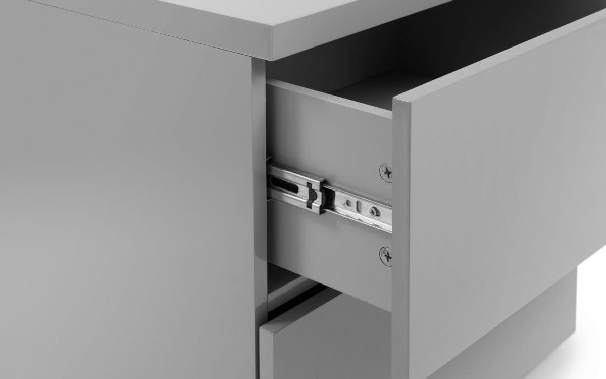 Siri Bedside - Grey High Gloss - Image 3