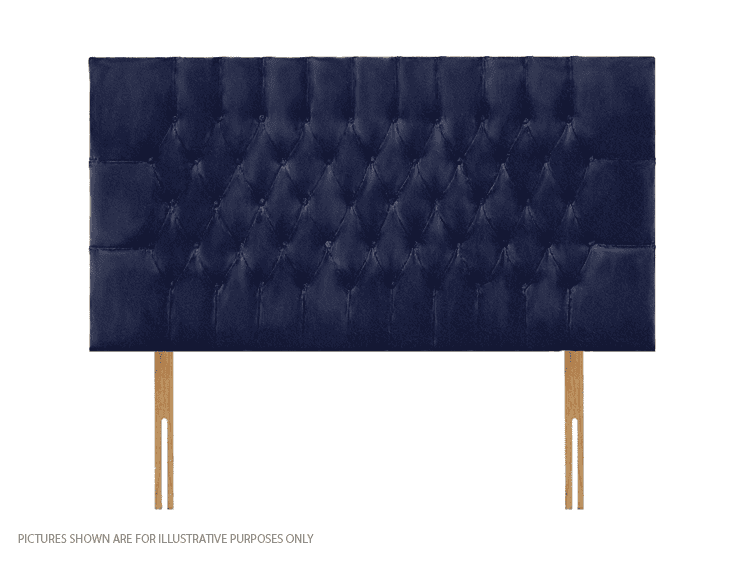 Apollo 6ft Lincoln Headboard - Velvet Navy Blue | Buy Online | Beds.ie