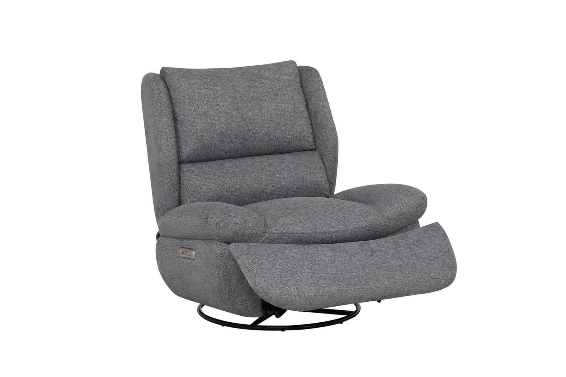 Freddy Electric Reclining Swivel Glinder Chair - Grey | Buy Online | Beds.ie