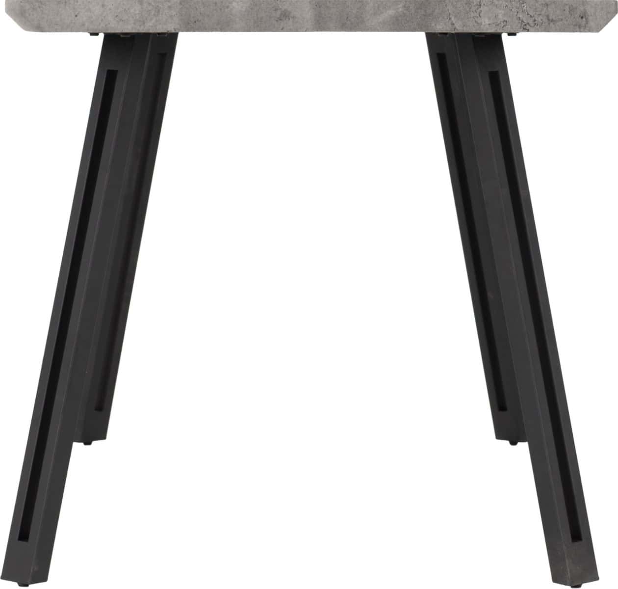 Quebec Wave Edge Dining Table - Concrete Effect/Black - Image 3