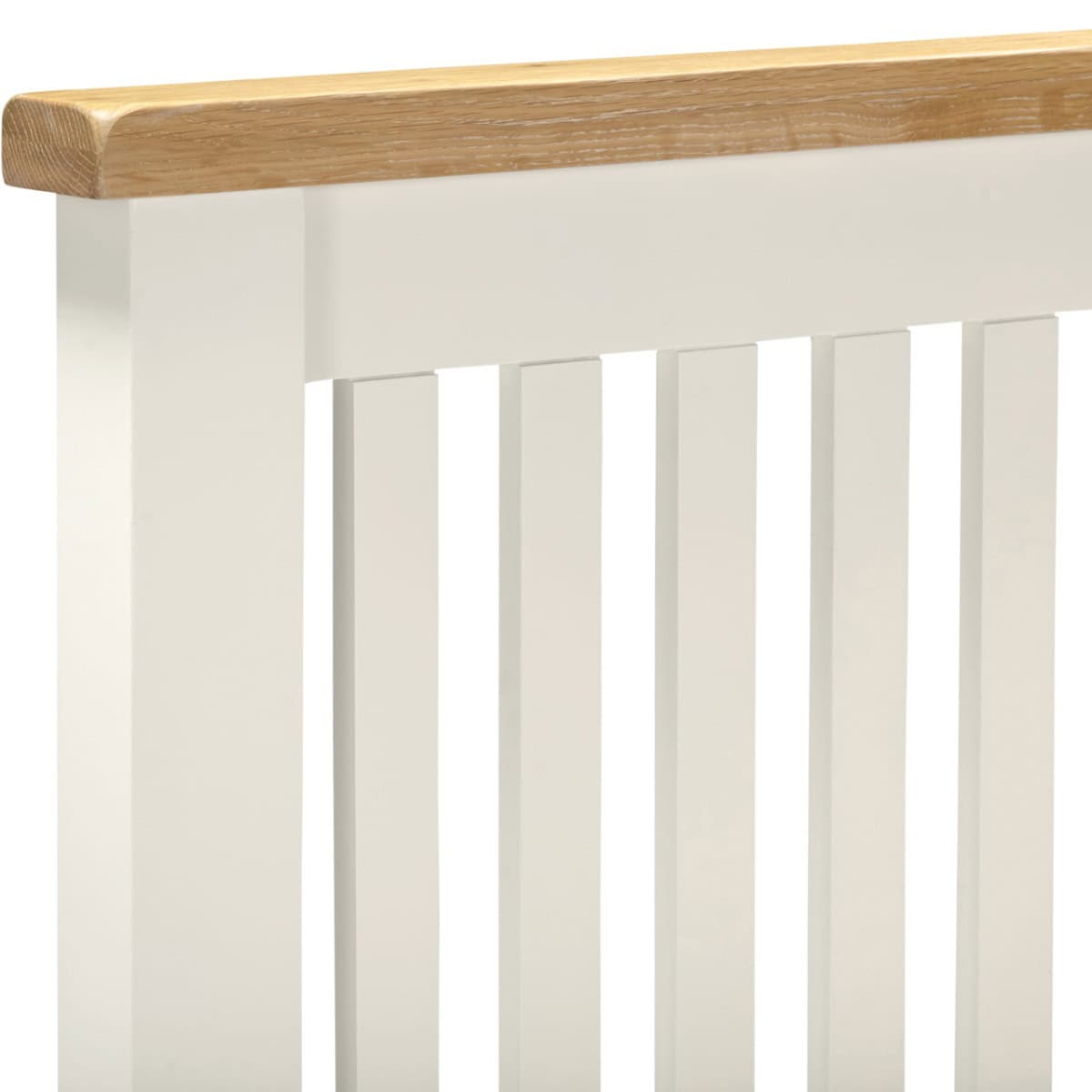 Windsor 4ft6 Low End Bedframe - Ivory & Oak - Image 6