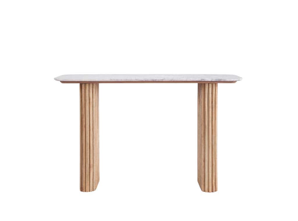 Baker Furniture Reed Console Table - Mango Wood - Image 2