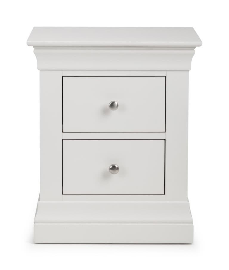Rochelle 2 Drawer Bedside - White - Image 2