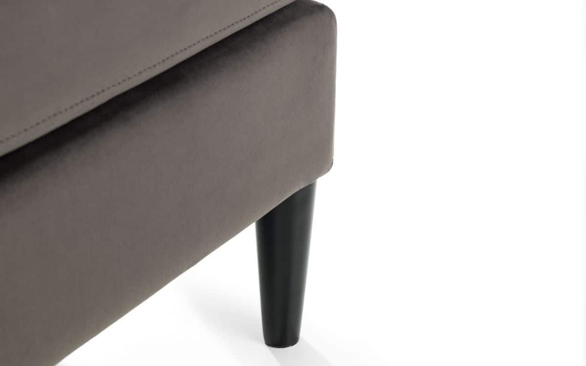Sadie Velvet Ottoman - Grey - Image 4
