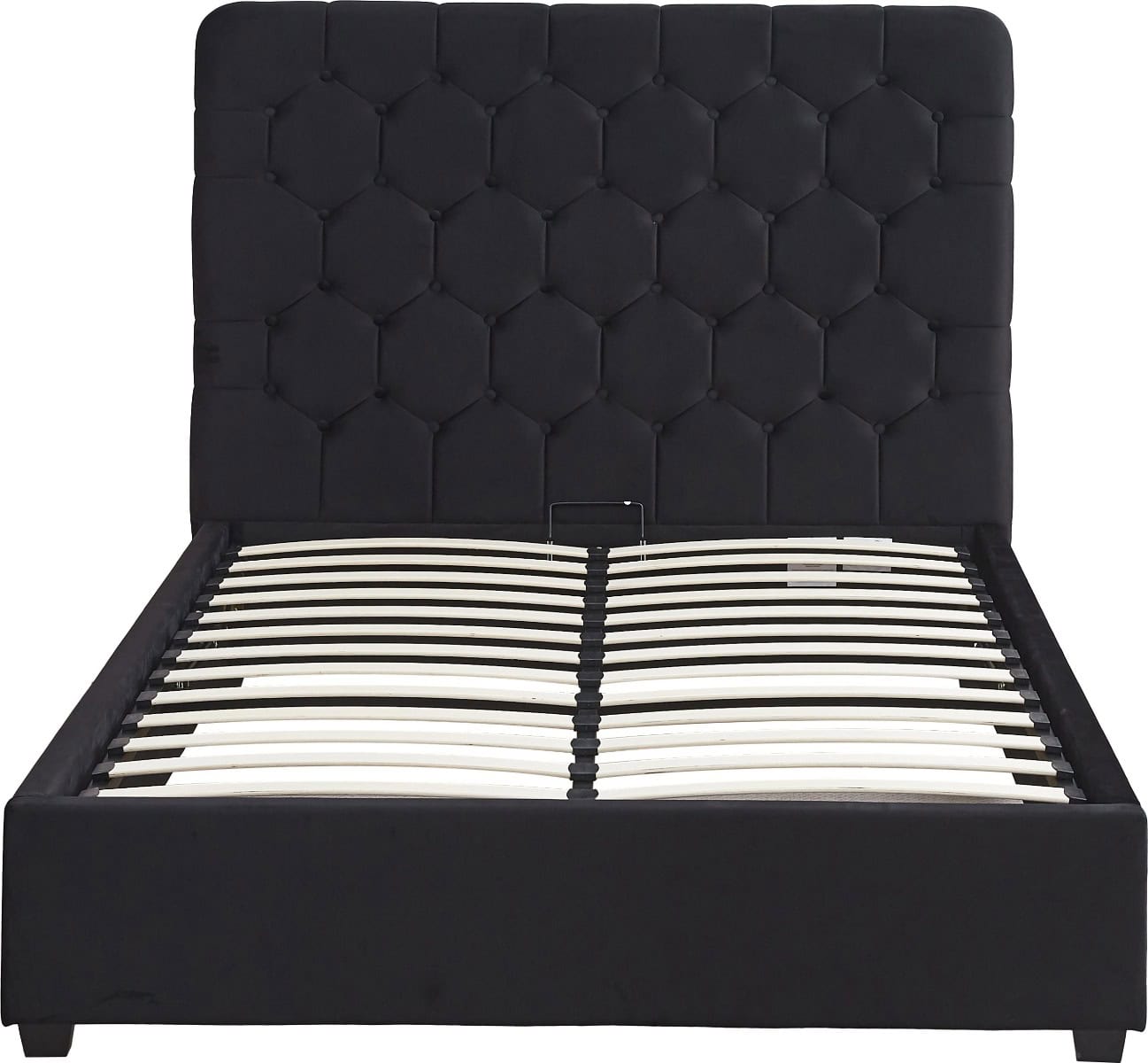 Madison 4ft6 Ottoman Bedframe - Black Velvet - Image 6