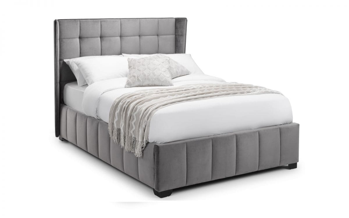 Belfort 4ft6 Bedframe - Grey Velvet - Image 2