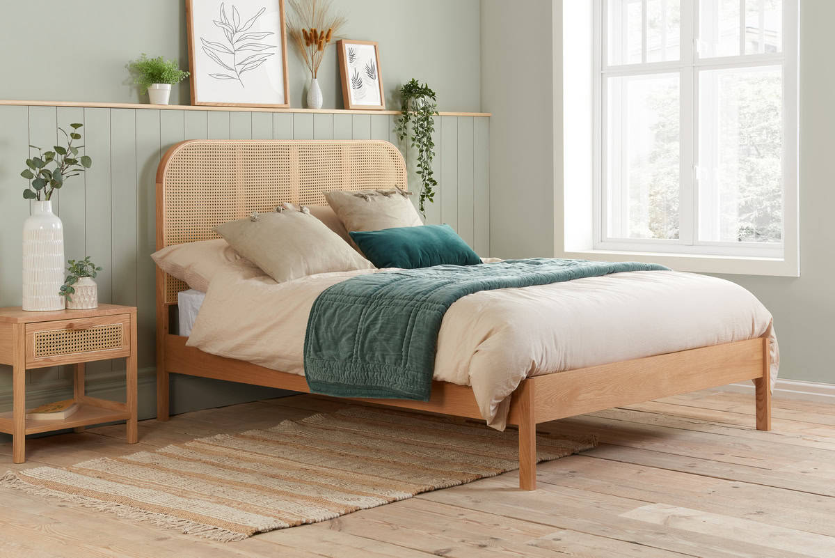 5ft Margot Rattan Bed - Oak | Buy Online | Beds.ie