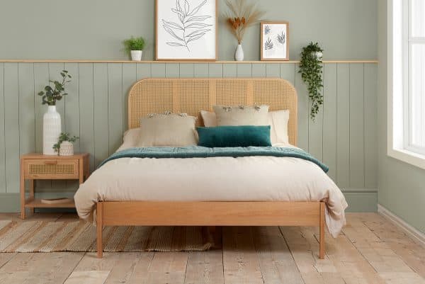 5ft Margot Rattan Bed - Oak - Image 2