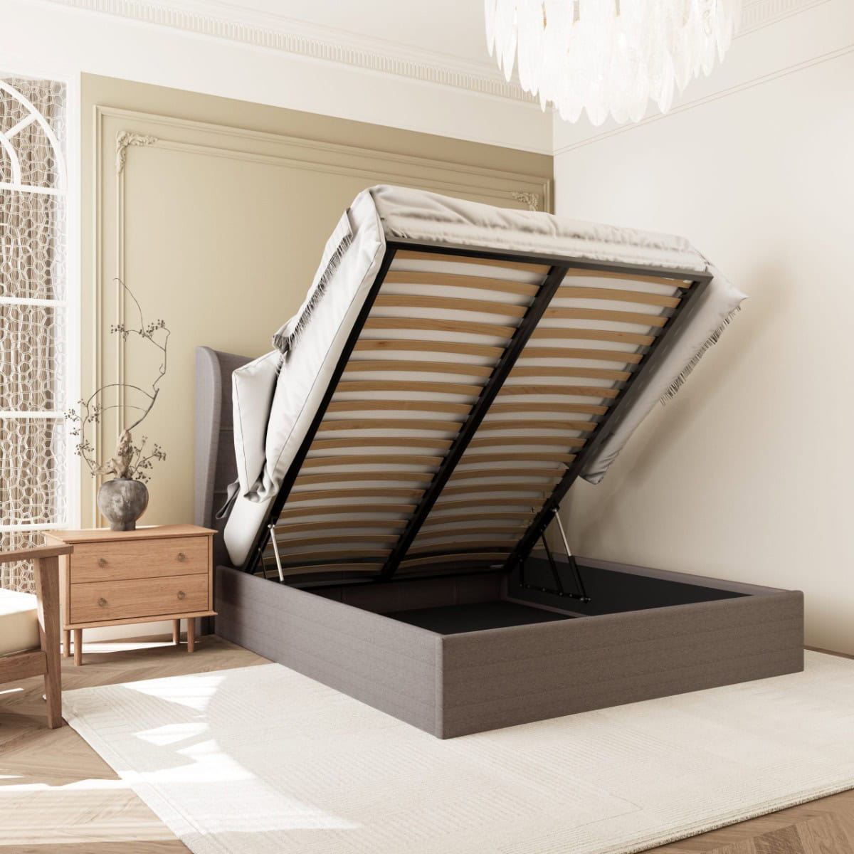 Verona 5ft Ottoman Bedframe - Brown | Buy Online | Beds.ie