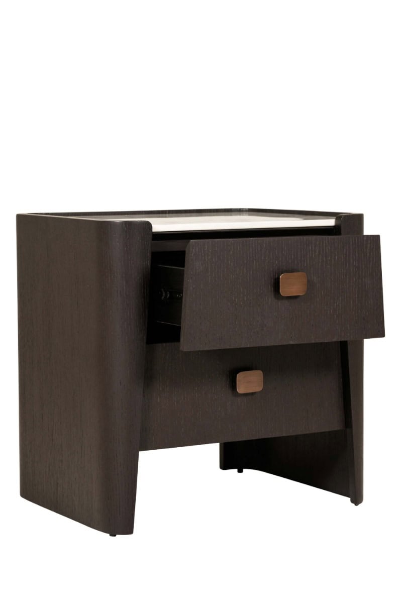 Rhodes 2 Drawer Bedside Table - Ebony | Buy Online | Beds.ie