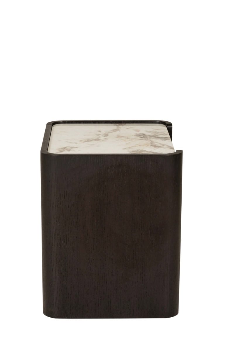 Rhodes 2 Drawer Bedside Table - Ebony - Image 4