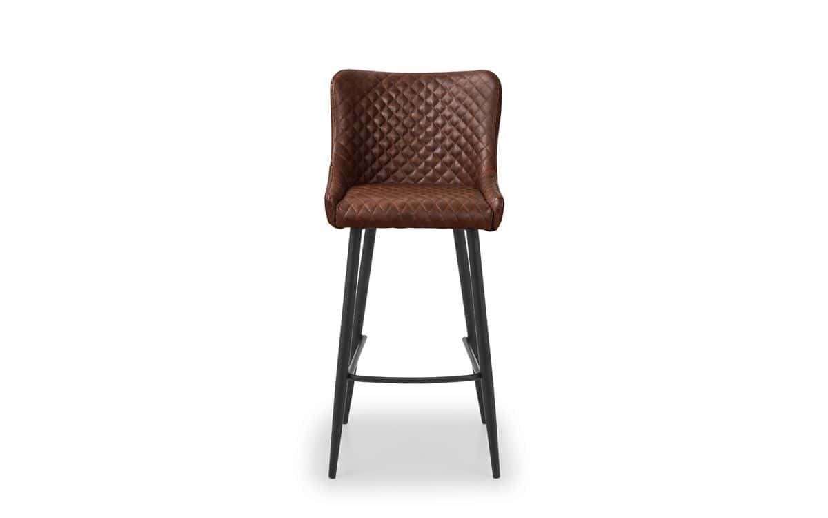 Watson Bar Stool - Brown Faux Leather - Image 3