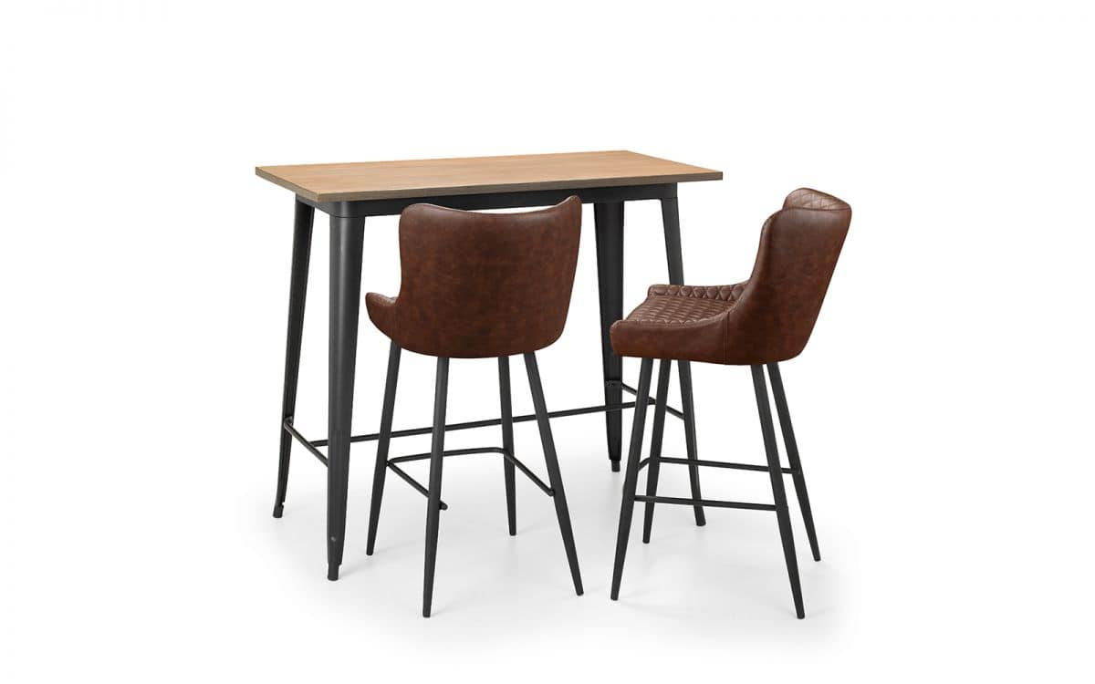 Watson Bar Stool - Brown Faux Leather - Image 6