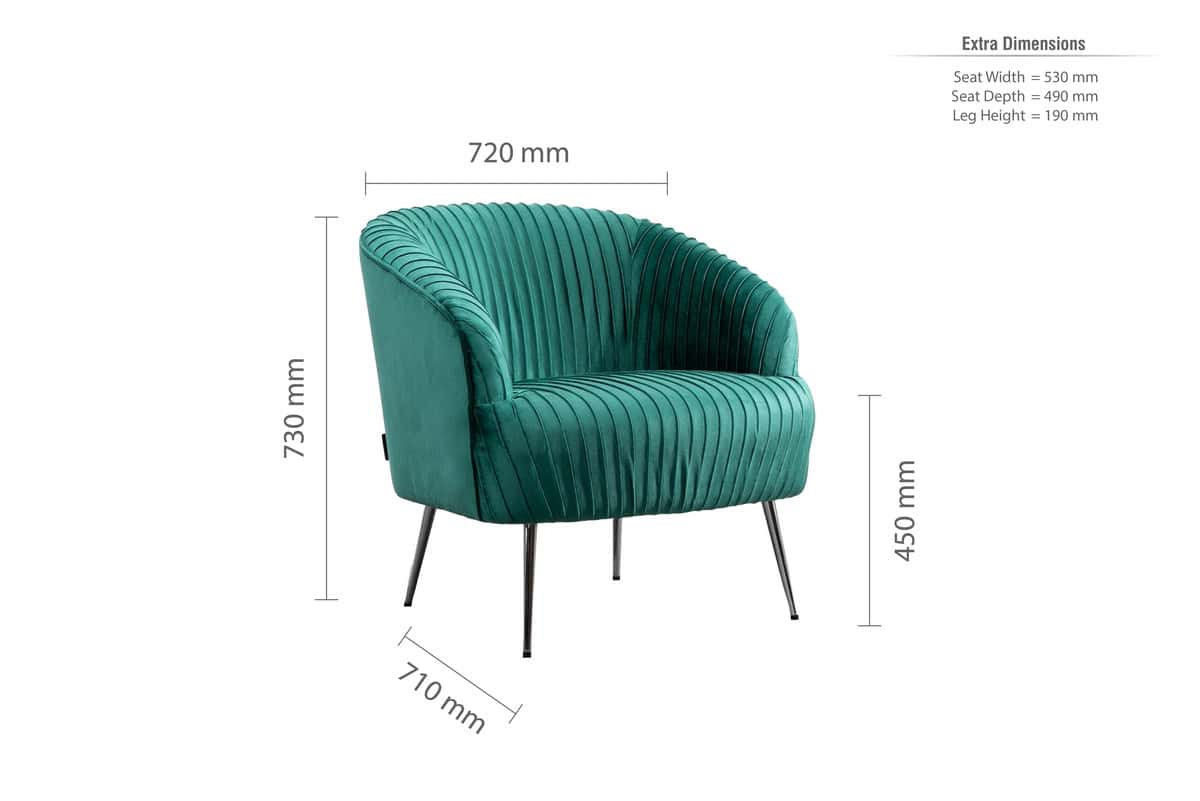Layla Chair - Green Fabric - Image 8
