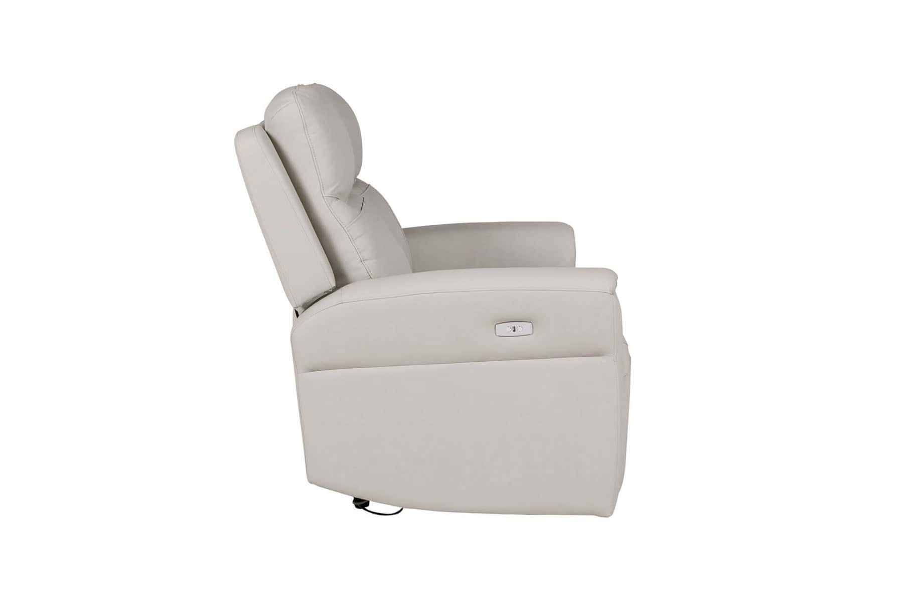 Russo 2 Seater Electric Recliner - Stone - Image 5