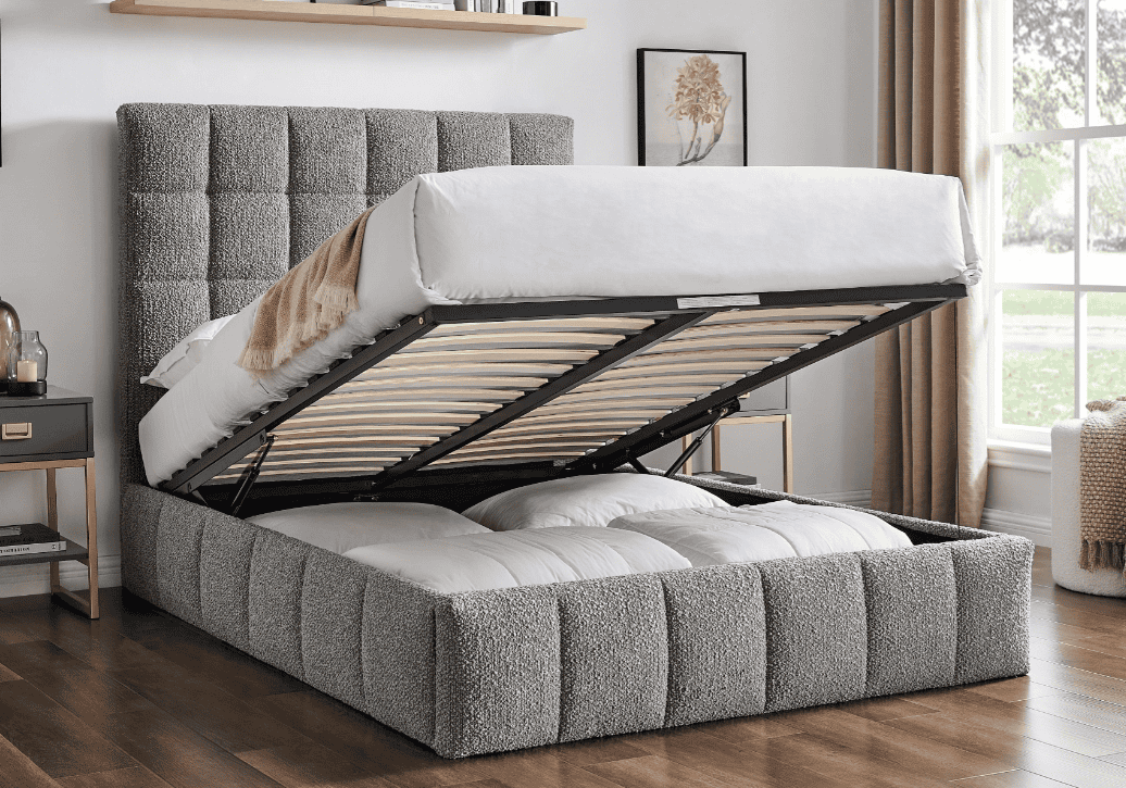 Limelight Starla Square 5ft Ottoman - Dove Grey | Buy Online | Beds.ie