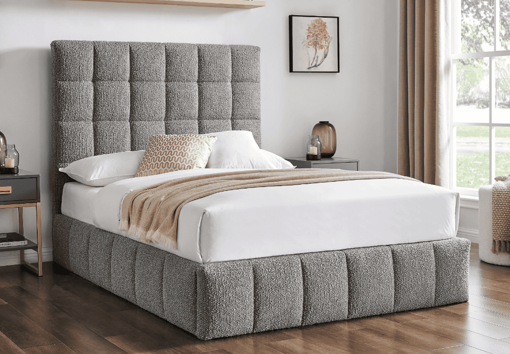 Limelight Starla Square 5ft Ottoman - Dove Grey - Image 2