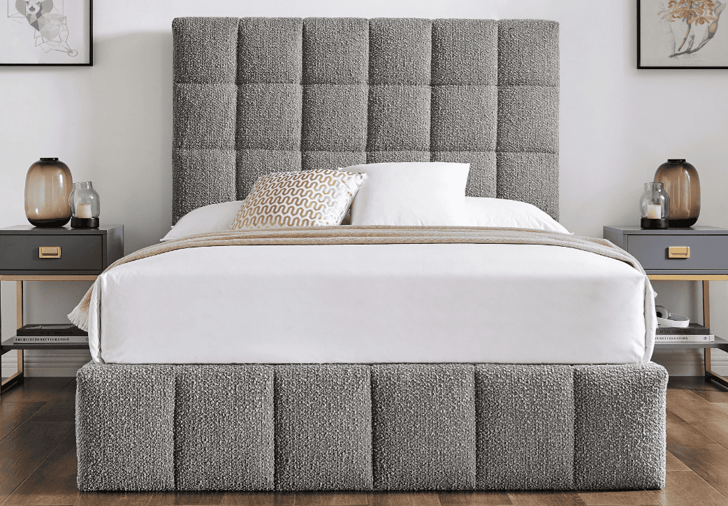 Limelight Starla Square 5ft Ottoman - Dove Grey - Image 3
