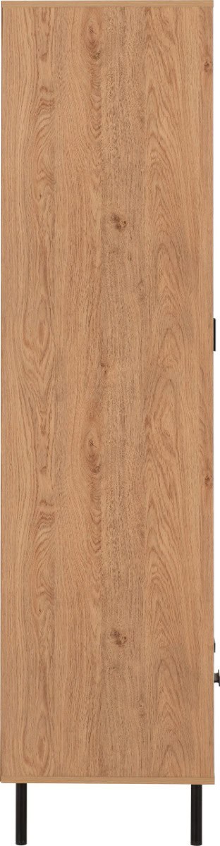 Leon 2 Door 1 Drawer Wardrobe - Medium Oak Effect - Image 4