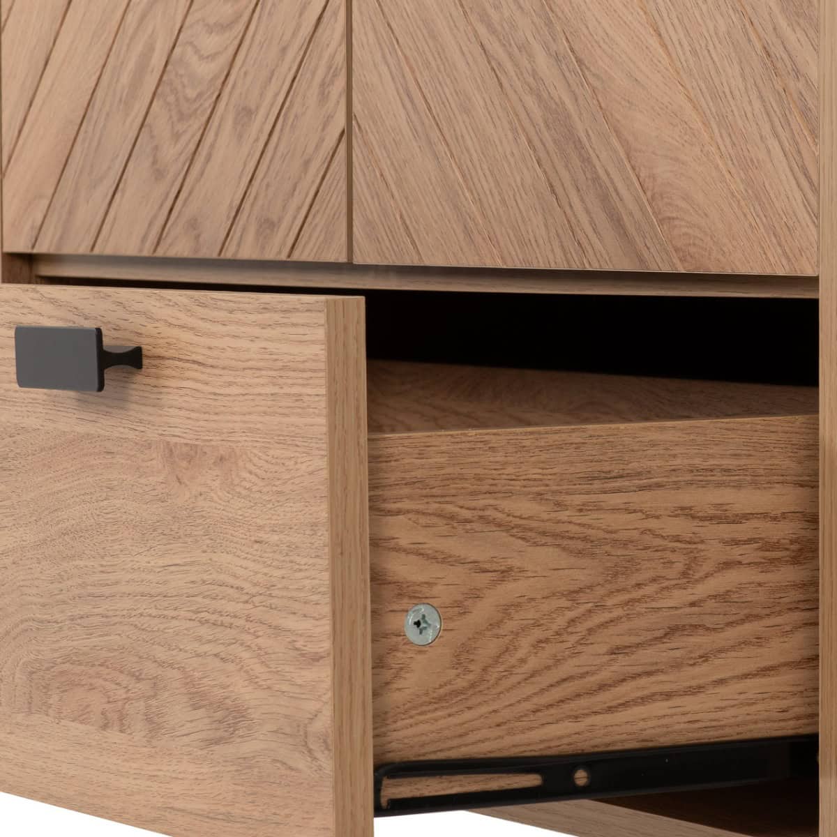 Leon 2 Door 1 Drawer Wardrobe - Medium Oak Effect - Image 5