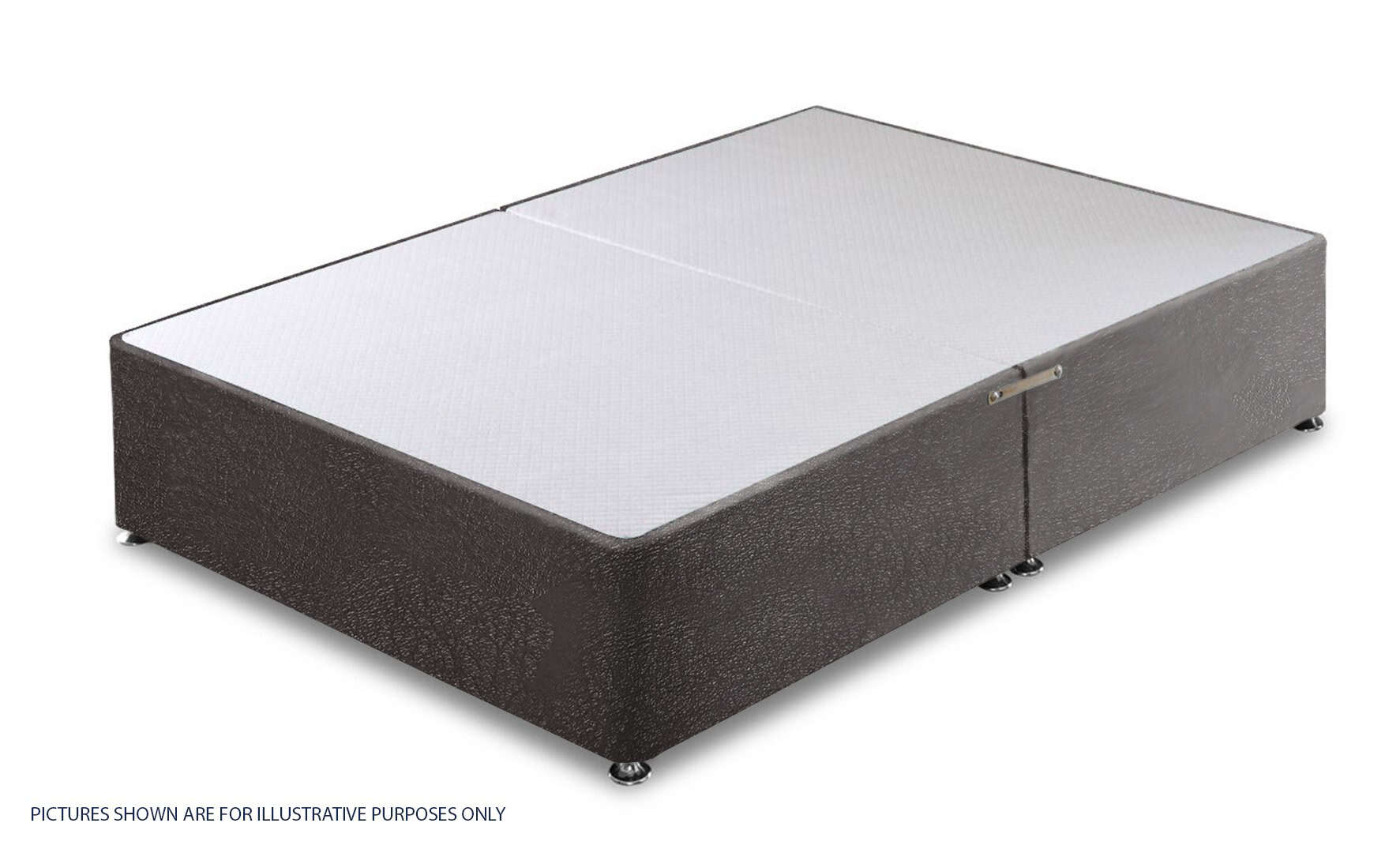 Granada 4ft Divan Base - Black Faux Leather | Buy Online | Beds.ie